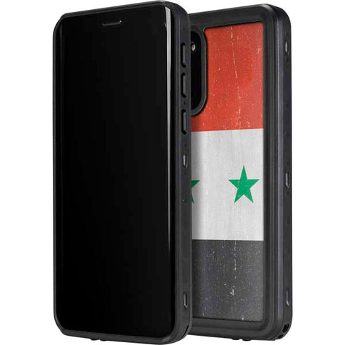 Syria Flag Distressed Galaxy S20 Waterproof Case